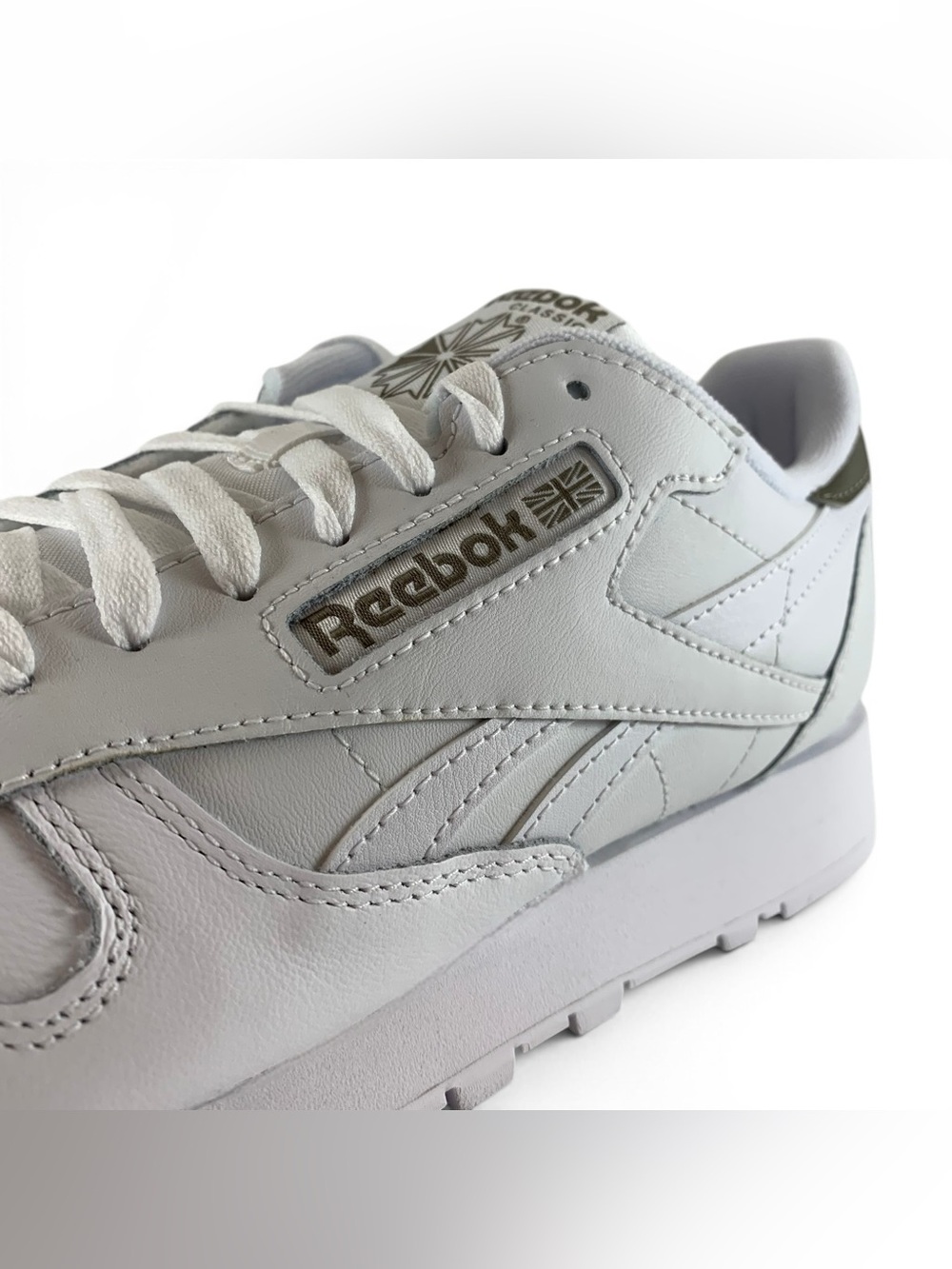 Reebok Classic Leather White Gritty Grey Men's Shoes Sneakers 100242398 - Picture 8 of 10
